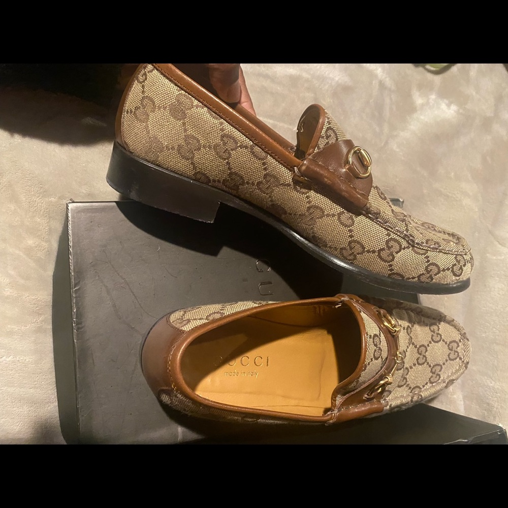 Original GG Mocassino Tessuto Beige Ebony/Earth TAKING OFFERS - Picture 2 of 6